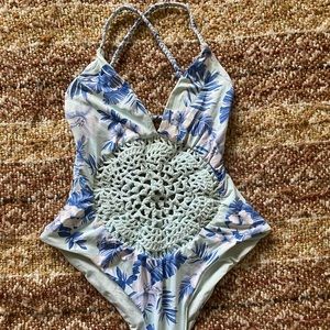 FRANKIES bikini one piece w/ mesh middle